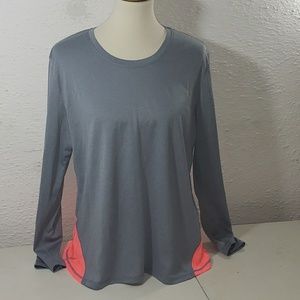 Champions Sport Top Sleeves Gray Pink XXL T